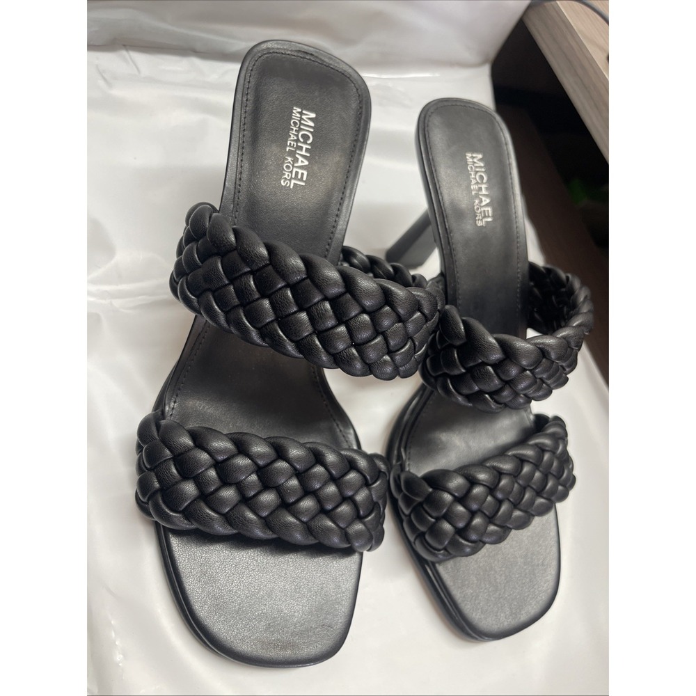 Michael Kors Braided Mule Heels Women's Size 8M BRAND NEW, NEVER USED.